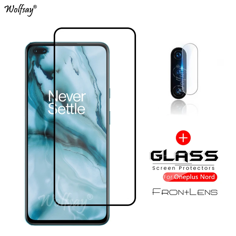 

For Oneplus 8T Glass Tempered Glass For Oneplus 8T N10 N100 Glass Screen Protector Full Glue Camera Lens Film For Oneplus Nord