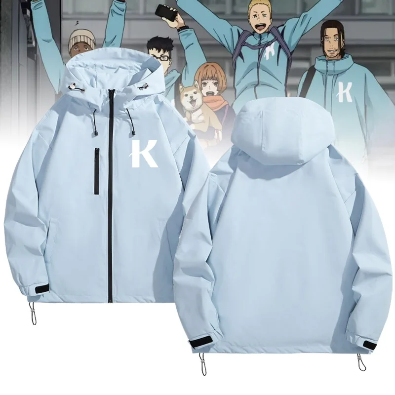 

Cartoon Jaet Strong Wind Blows Clear River ey Prince Bao Qi Xian Trendy Outerwear Casual Sle Polyester Fiber Zipper Clo...