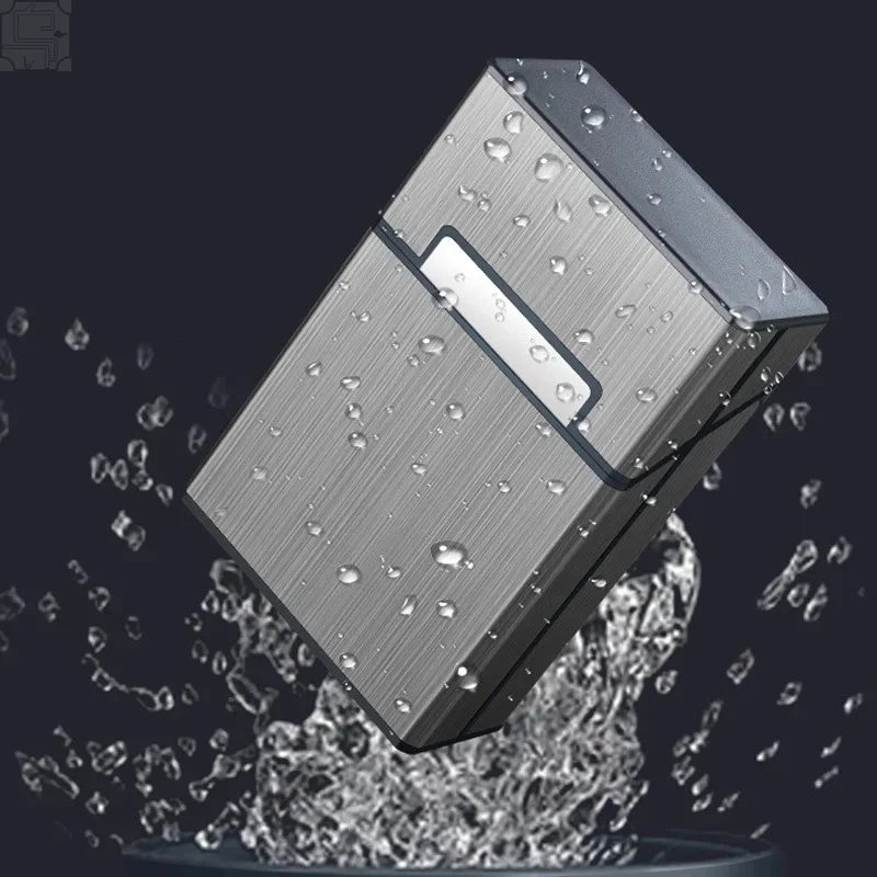 Portable Slim Aluminum Cigarette Case King Size Tobacco Storage Box Waterproof Cigar Holder Smoking Accessory Outdoor Carry Gift