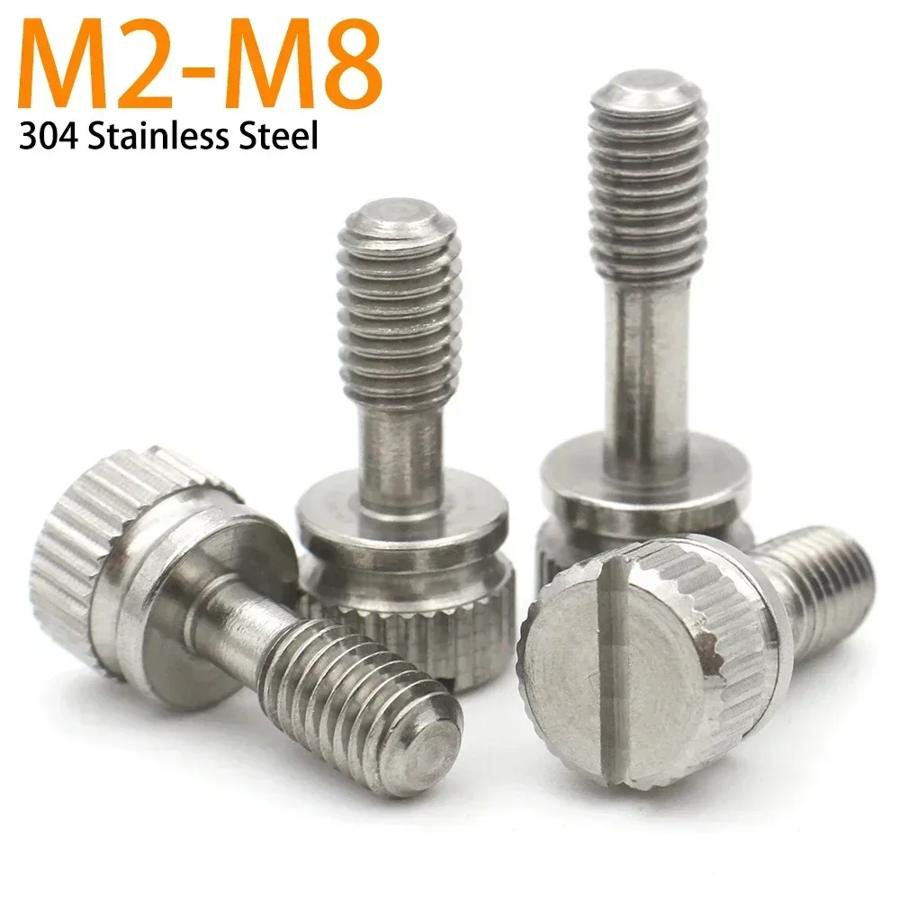 

2/5/10/20pcs M2 M2.5 M3 M4 M5 M6 M8 GB839 304 Stainless Steel Slotted Screw Hand-Tighten Anti-loosening Knurled Thumb Bolt