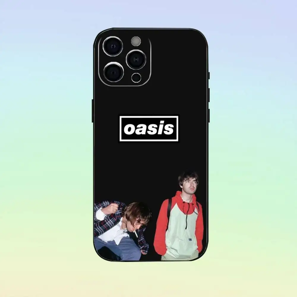 Etui na telefon Rock Band O-Oasis do iPhone'a 17, 16, 15, 14, 13, 12, 11 Plus, Pro Max, miękki czarny pokrowiec