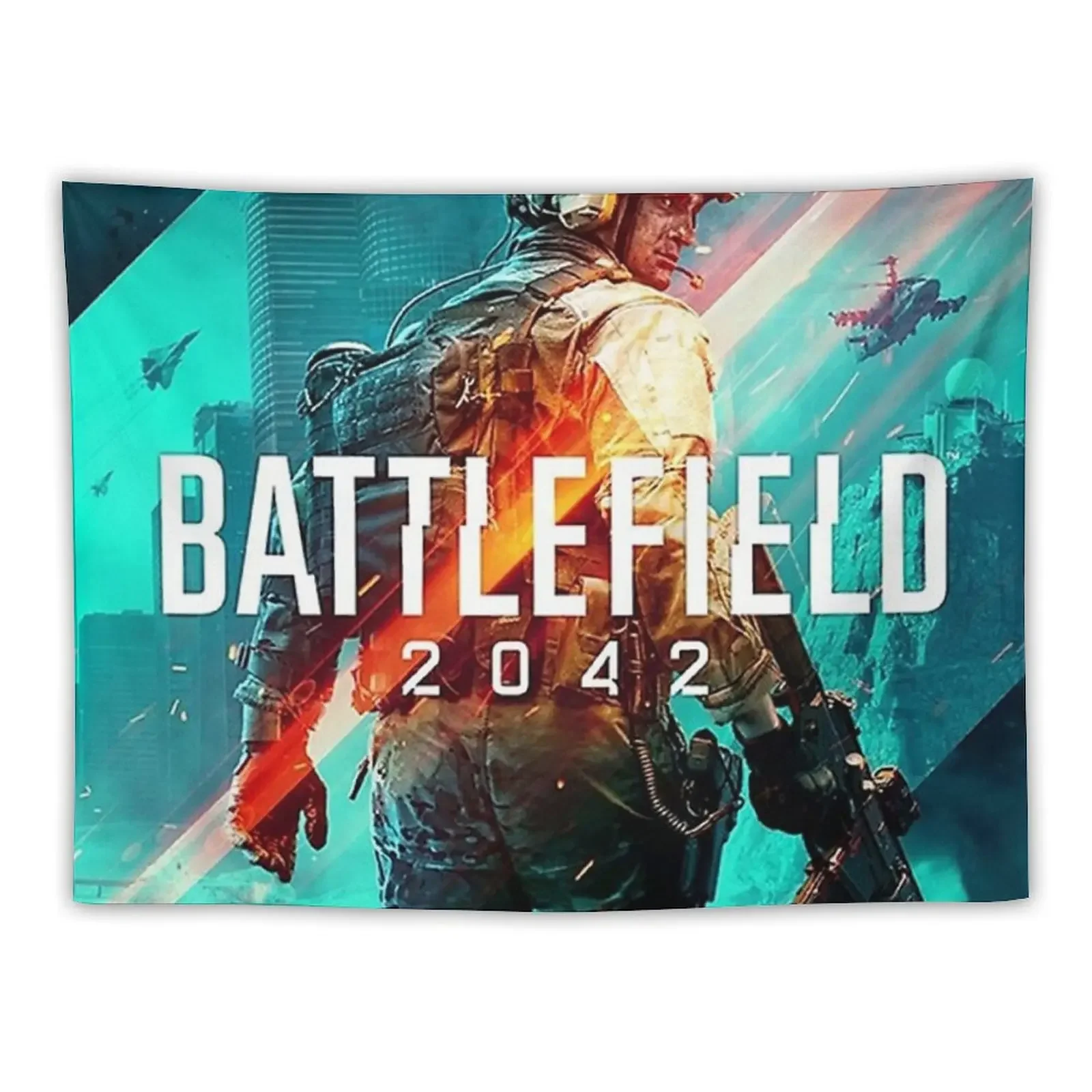 Battlefield 2042 4K Poster Tapestry Decoration Bedroom Room Decoration Aesthetic Tapestry