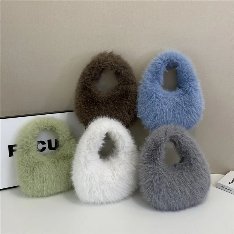 

Cross-border New Underarm Bag Women's High-end Sense Large-capacity Plush Versatile Portable Shoulder Student Hair Bag