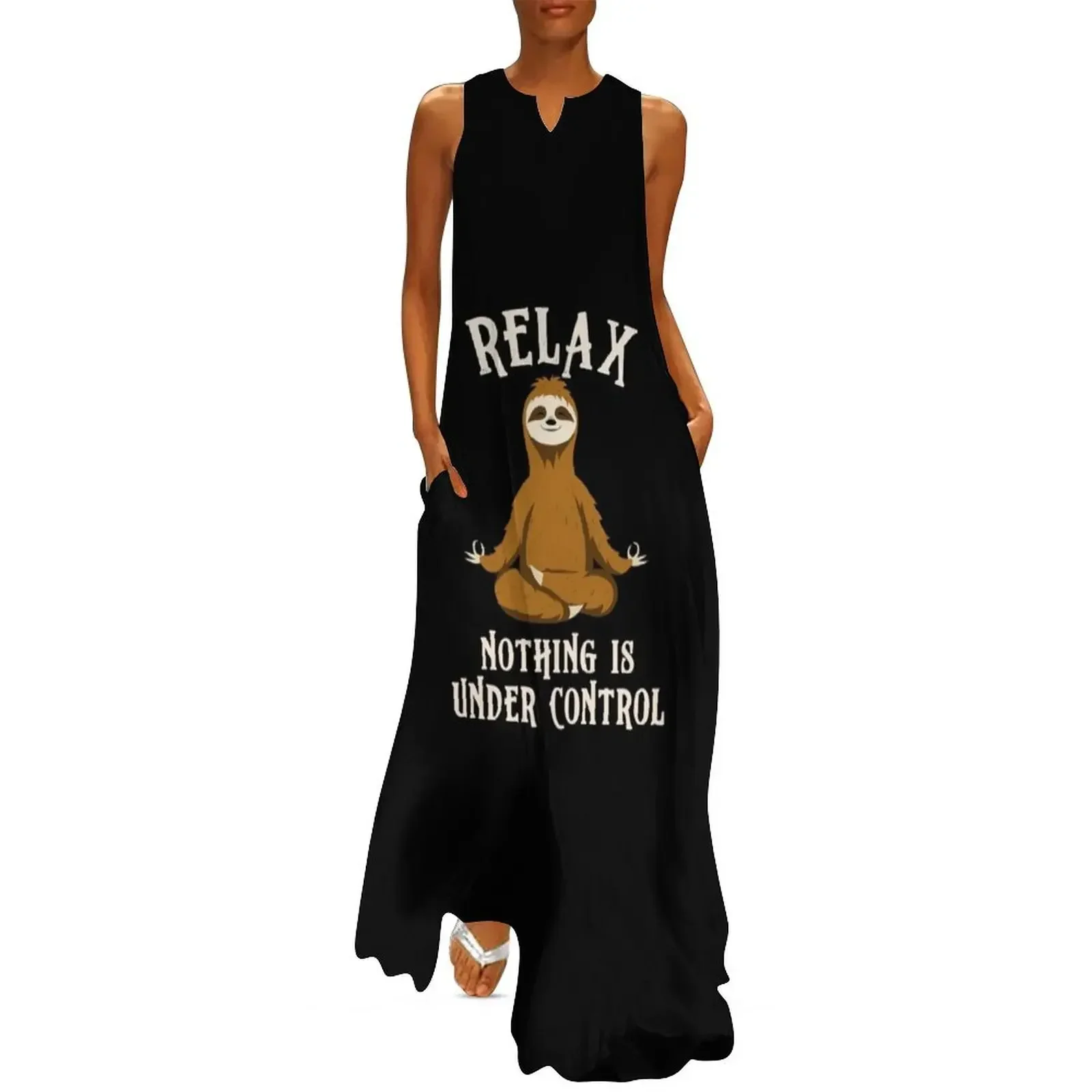 

Yoga Sloth Funny Gift Long Dress clothes summer clothes for women Long dress woman Dress