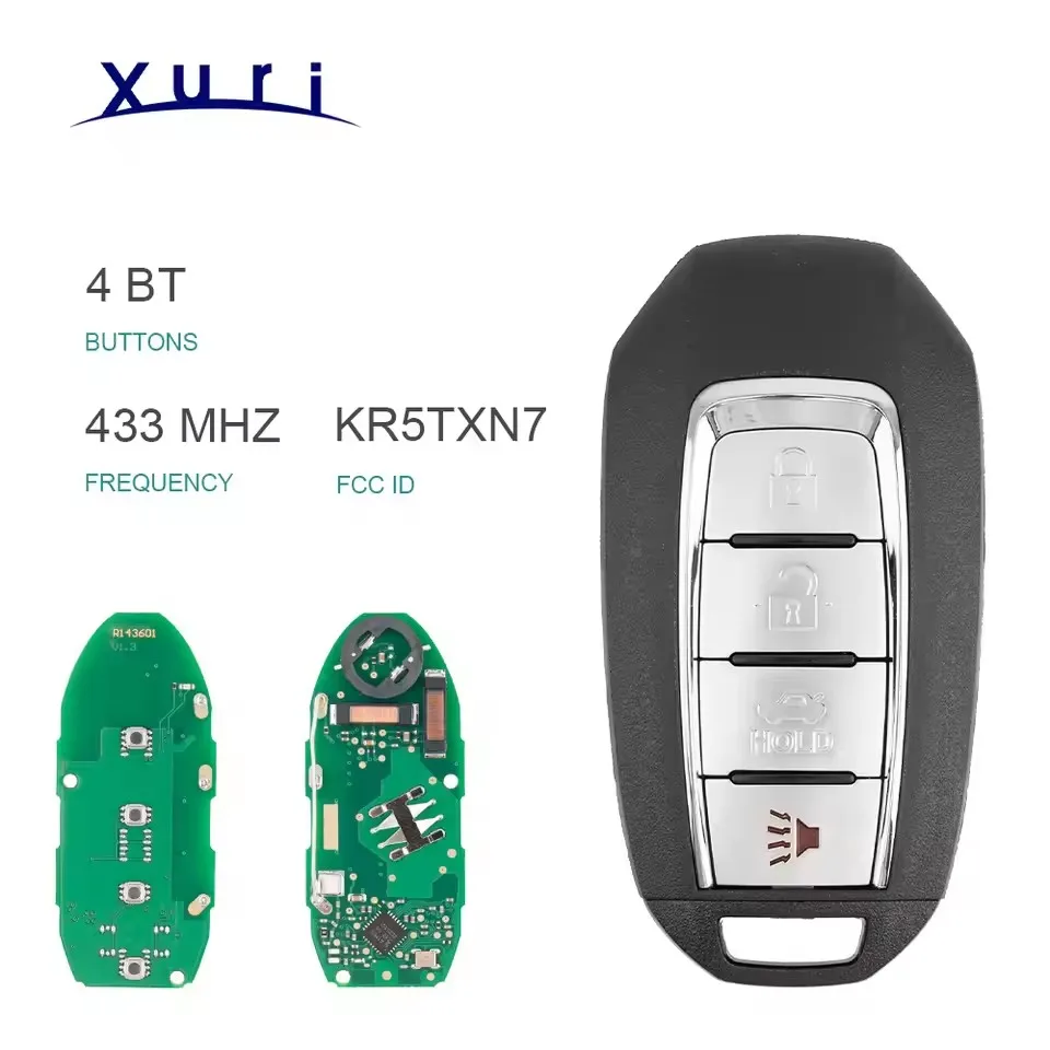

Автомобильный ключ дистанционного управления Xuri World для Infiniti XQ60 2019 2020 2021 FCCID KR5TXN7 4A чип 433 FSK сменная карта Promixity