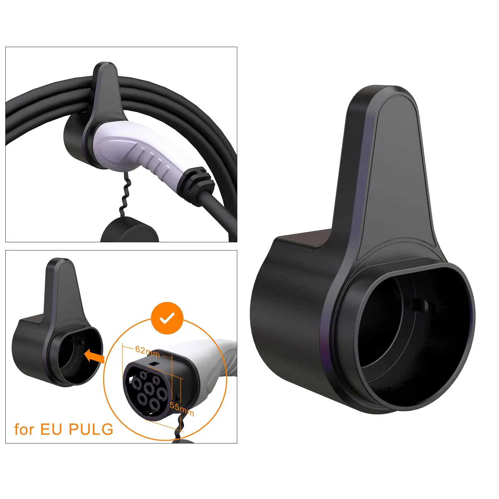 Holder Dock for Electric Vehicle Type 2 Charging Cable Extra Protection Leading Model Y/3/S/X