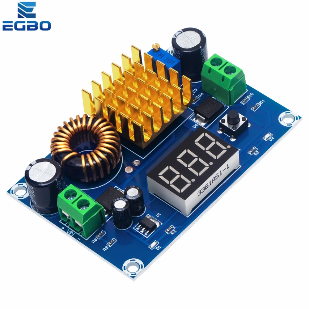 XH-M411 DC 3V-35V to DC 5V-45V Boost Converter Module Voltage Regulator Adjustable Step Up Voltmeter Digital Display Module