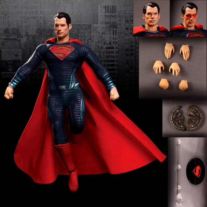 Mezco Dc Figura Justice League Abbigliamento Superman Batman Action Figures da 6 pollici 1/12 Statua Giocattolo Modello da collezione Giocattoli Regalo