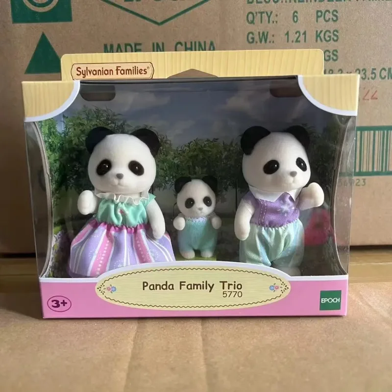 Sylvanian famílias anime menina figuras chita critters conjunto de móveis casa boneca miniaturas menina brinquedos crianças brinquedos cozinha