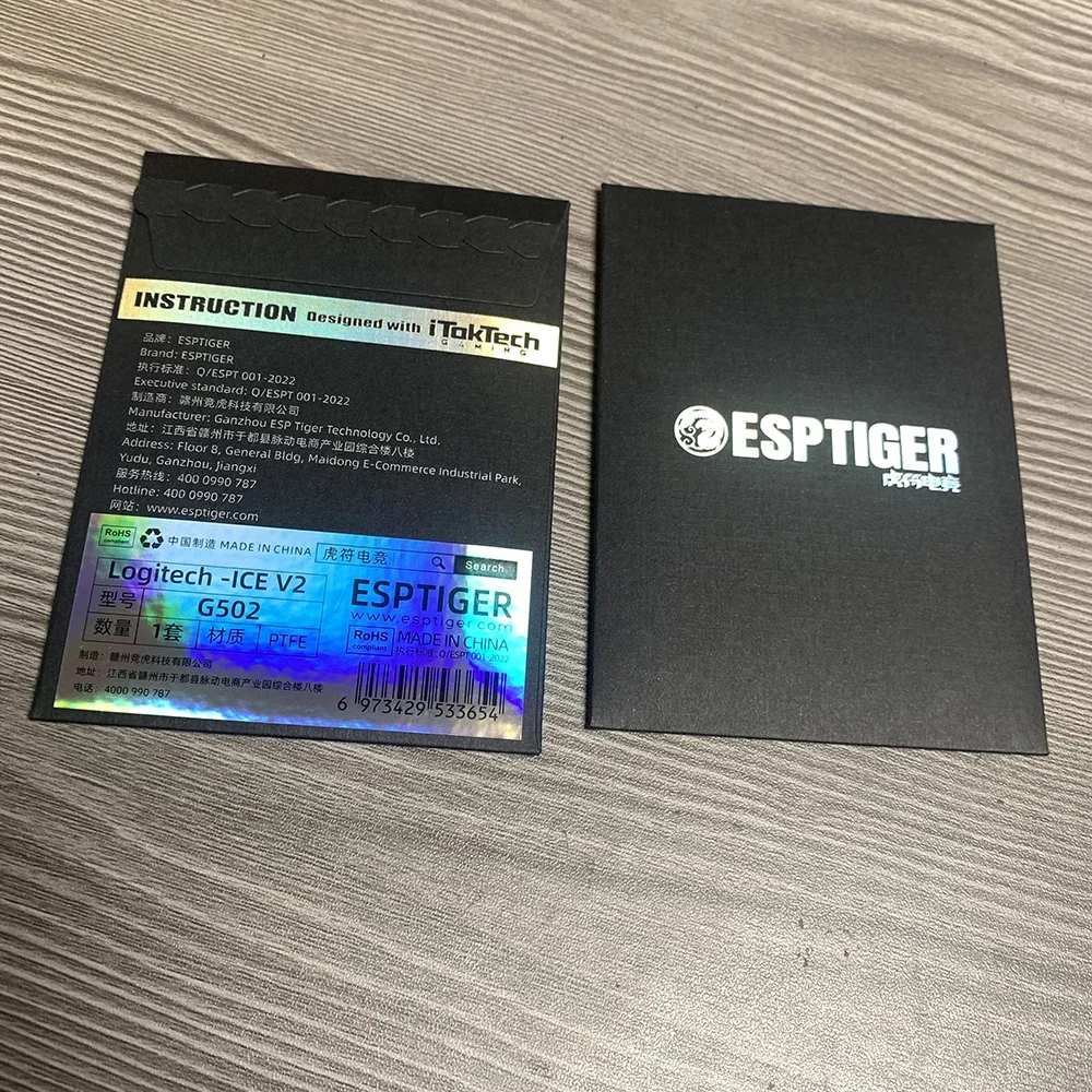 Tiger Gaming Ice Version Mouse Skates, Pés para Logitech G502, Herói com fio, RGB Protector Spectrum, Mouse para jogos ajustáveis