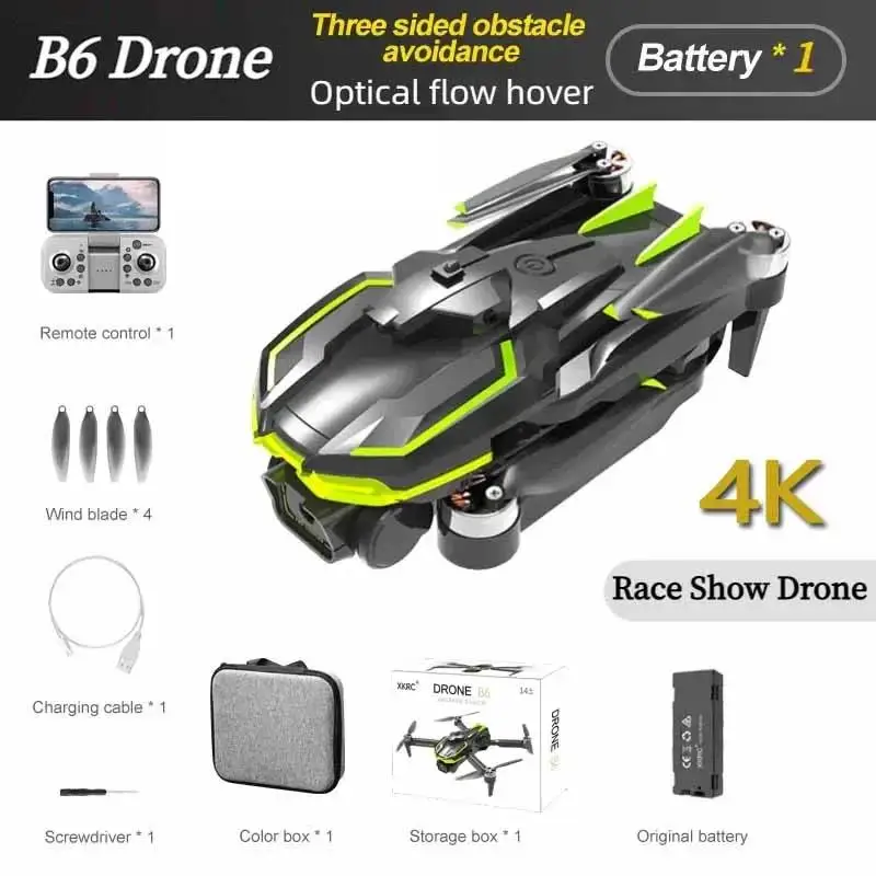 To Mini B6 Race Drone 5G 8K Dual Professional Aerial Photography HD Dual-Camera WIFI FPV Four-Axis Rc Quadcopter Toy UAV