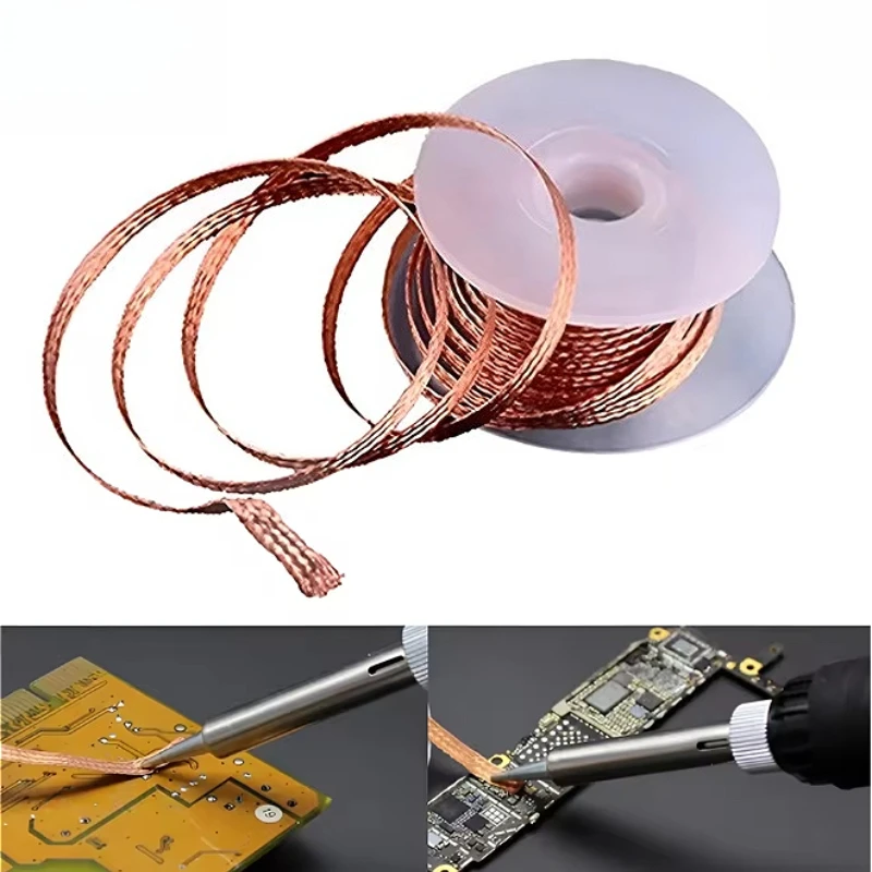 Length Welding Wires Desoldering Mesh Braid Tape Copper Welding Point Solder Remover Wire Repair Tool for Soldering