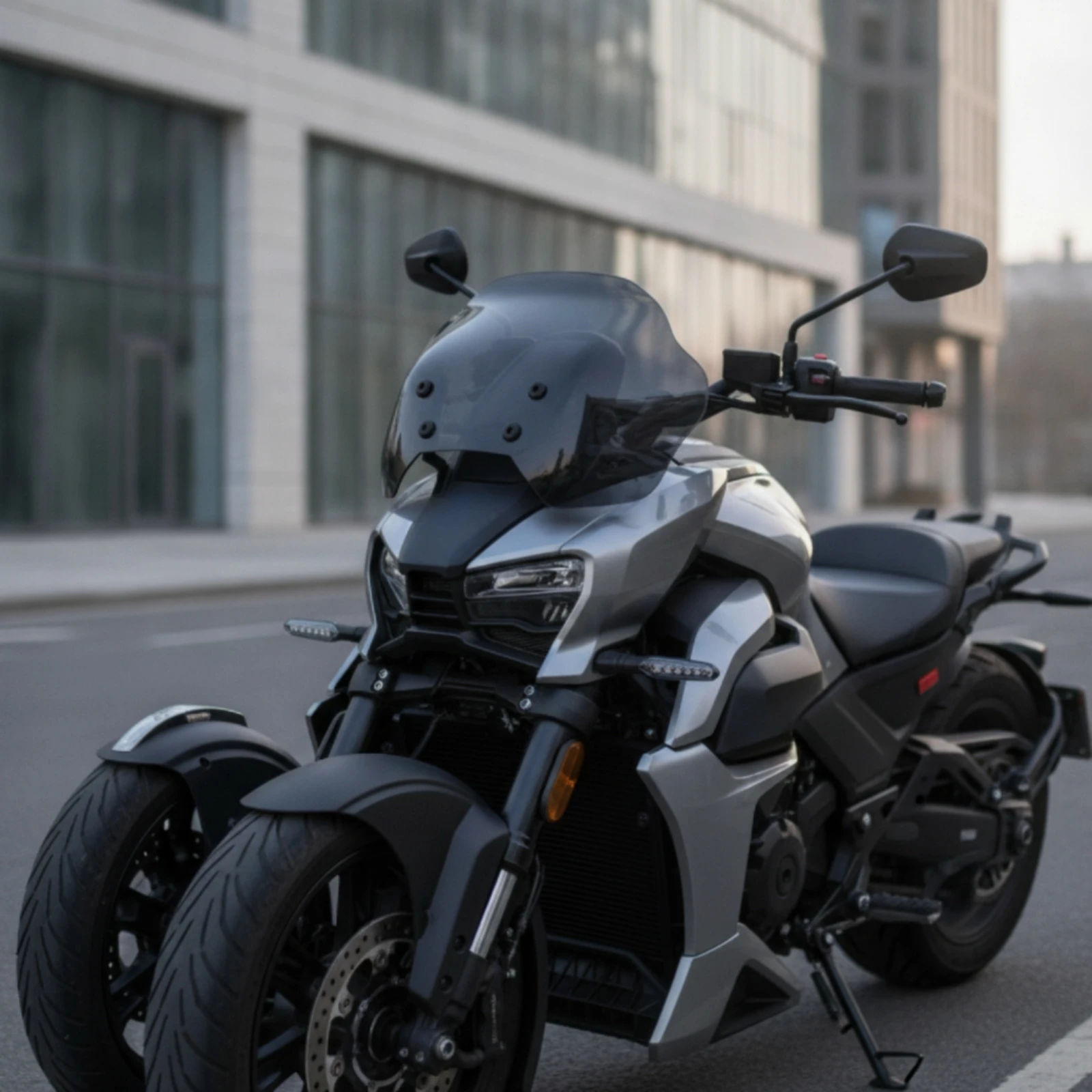 Motorcycle Windshield with Mounting Bracket Sleek Motorcycle Windshield with Bracket Lightweight Front