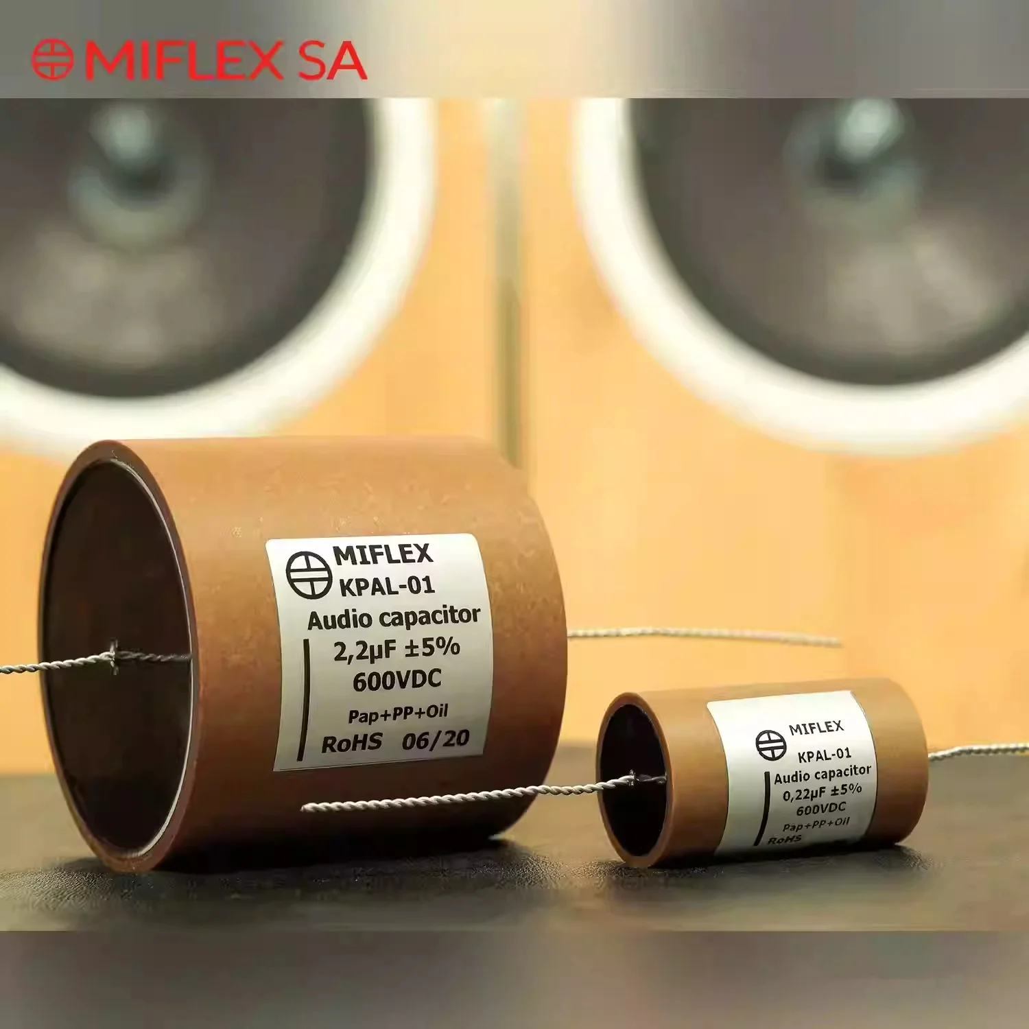1pcs MIFLEX KPAL-01 Aluminum foil oil-impregnated paper tube capacitor 250V 630V 0.022UF 0.047UF 0.1UF 0.22UF 0.33UF~15UF MKP