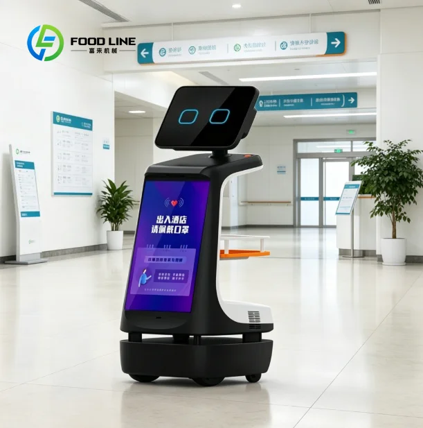Custom Welcome Service Robot with Cute Interactive Face, Auto Navigation  Ideal Reception Robot for Hotels Clinics Stores