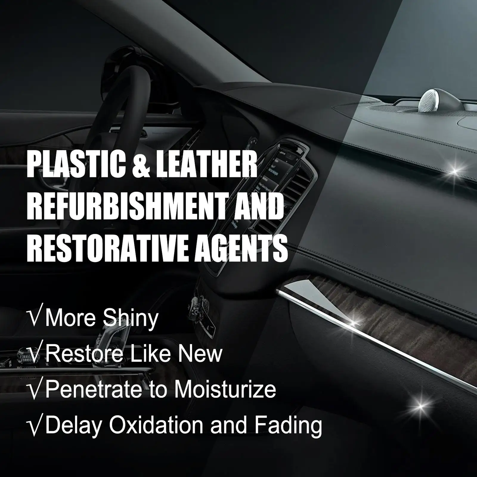 Plastic Renovator For Car Interior Spare Parts Seat Leather Liquid Wax Polish Plastic Restore Cleaner Spray Accessories S3 HGKJ