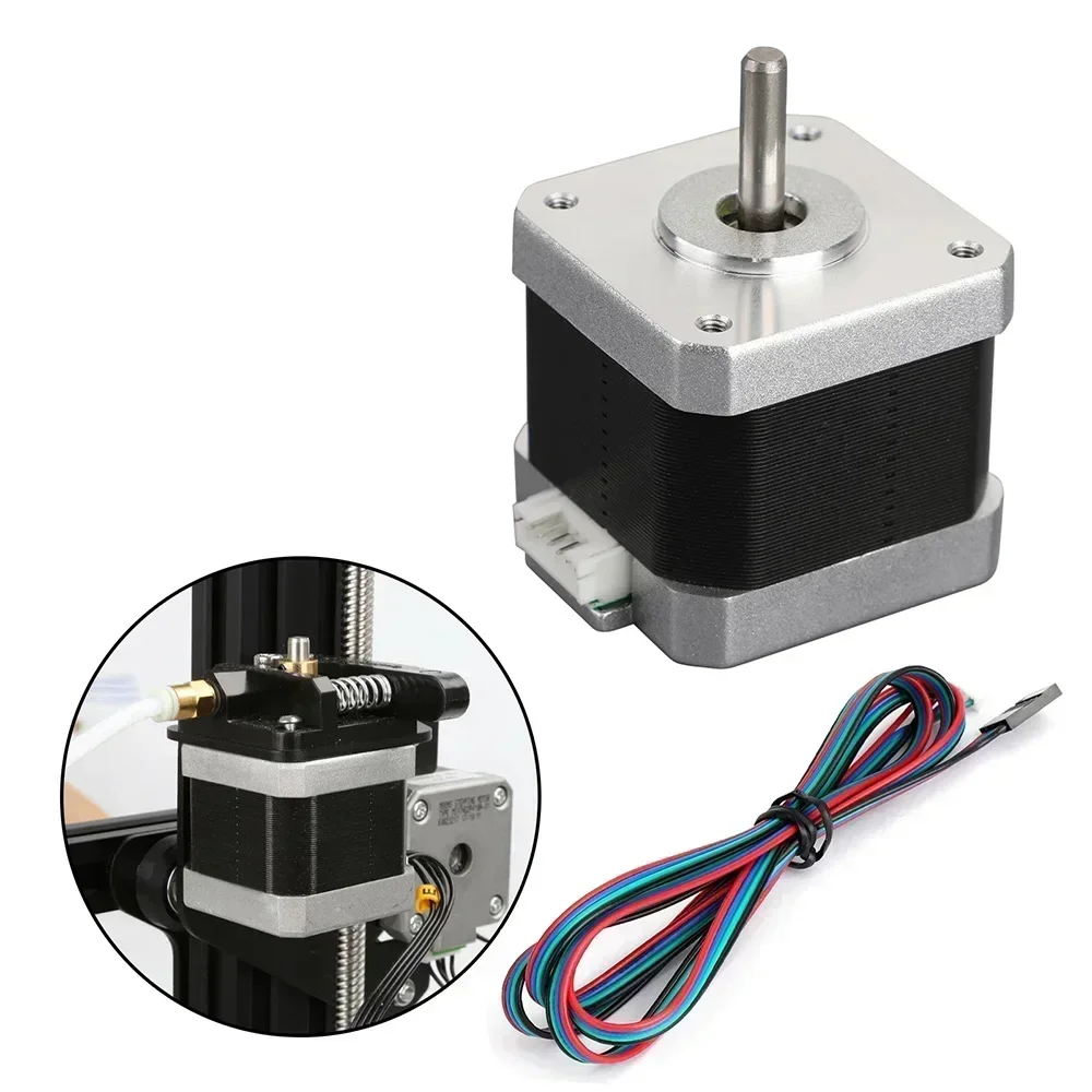 Nema17StepperMotor DriverKit 0.28-0.7Nm 4-Lead 42mm Open Loop Motor for 3D PrinterCNC/Robot/Engraving Machine(XYZA Axis Control)