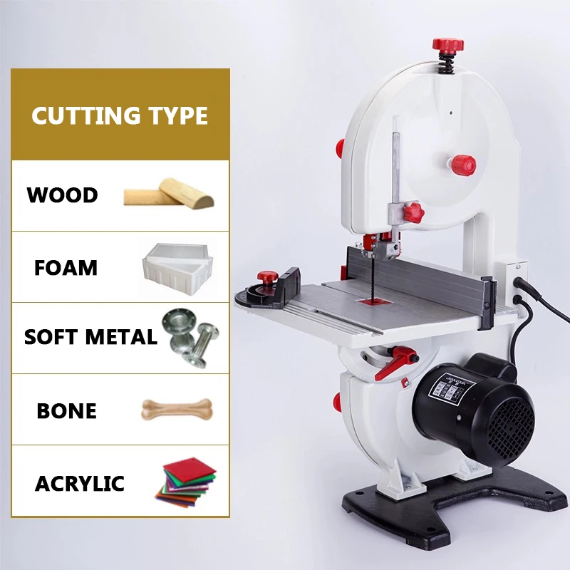 8-inch band saw machine, wire saw machine, woodworking jigsaw, metal saw, small household sawing machine