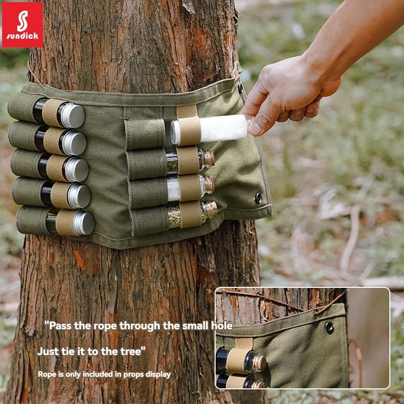 زجاجة توابل التخييم في الهواء الطلق ، زجاجة التوابل الزجاجية ، مجموعة مجموعة الشواء ، حقيبة التخزين #3