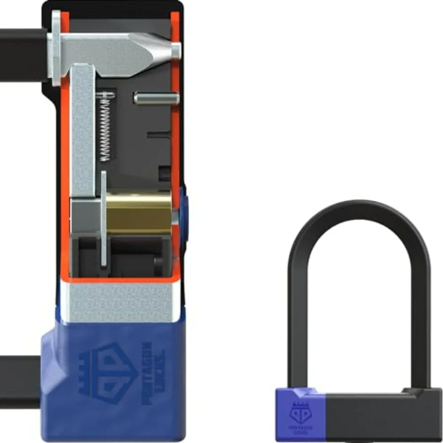 

Bike U Lock - Patented Heavy Duty Anti Theft Bicycle U-Lock - Ultra Lightweight Sold Secure Gold Bike Security D-Lock with Keys