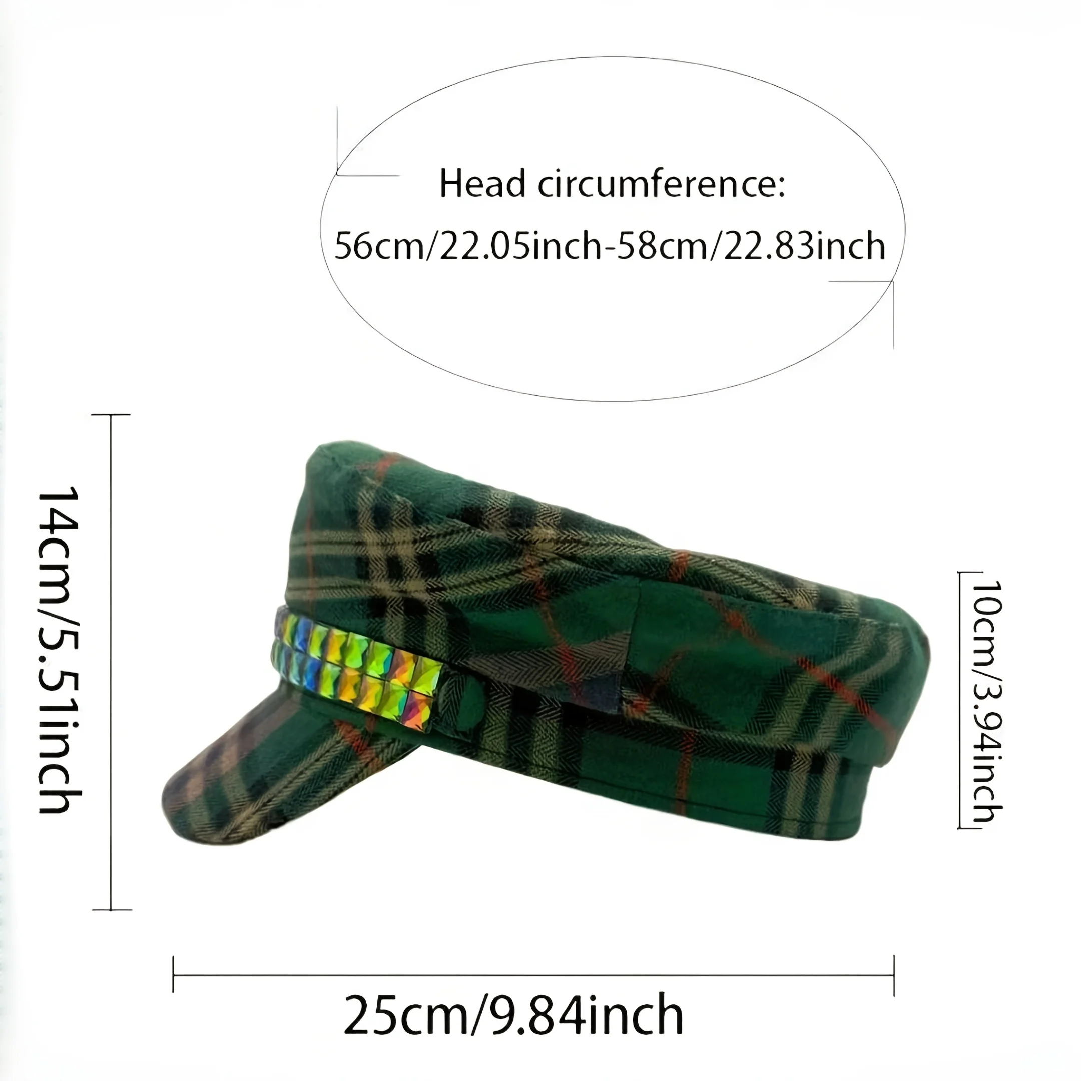 HongLuan zoet geruit patroon baret en krantenjongenspet vrouw, cosplay vrouwelijke accessoires