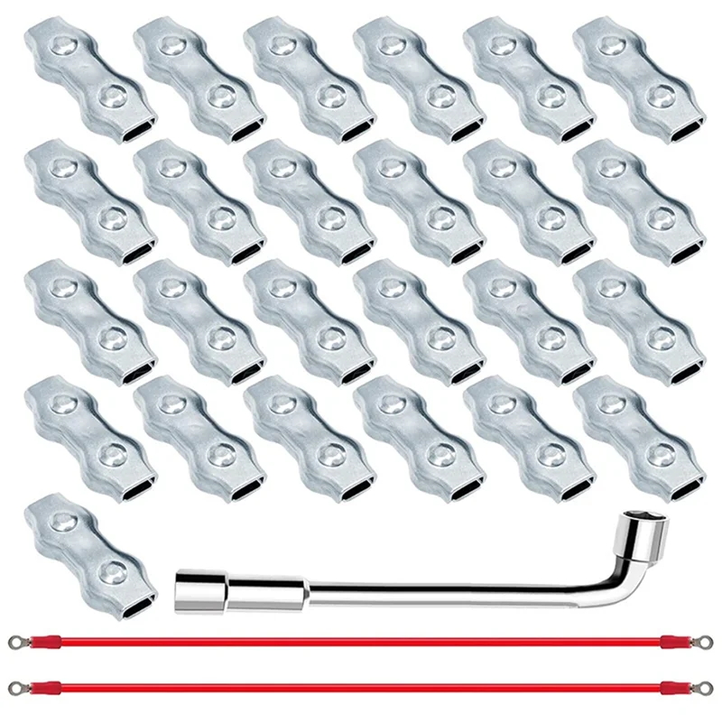 

Набор соединителей из поли веревки Exquisite-M5 с инструментом для электрических заборов с силиконовыми медными проводящими проводами, набор соединителей из поли веревки