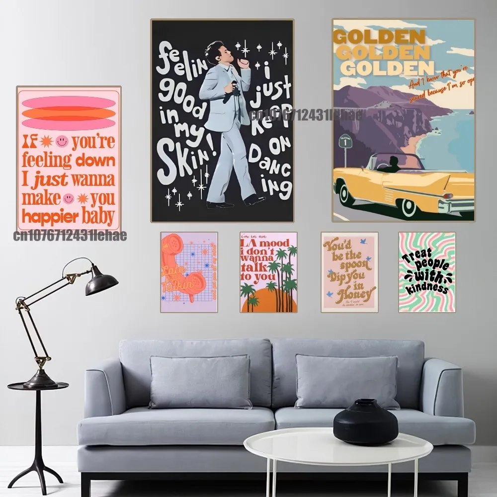Harris Styles Lyrics Art Poster Wall Sticker Bedroom Bedside Decoration Modern Art Indoor Hanging Painting