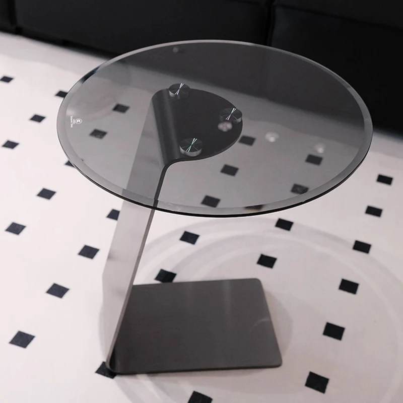 

Журнальные столики со стеклянным дизайном, небольшой металлический минималистичный итальянский современный приставной столик, круглый дизайн, мебель для салона Mesa Centro для дома