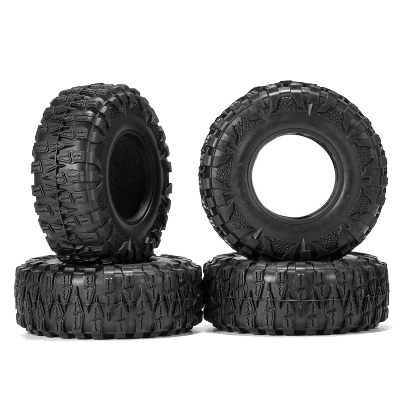 A52T 4Pcs 2.2 Inch Rubber Tyre 2.2 Wheel Tires For 1/10 Rc Crawler Scx10 Wrangler 2.2 Wheel Accessories