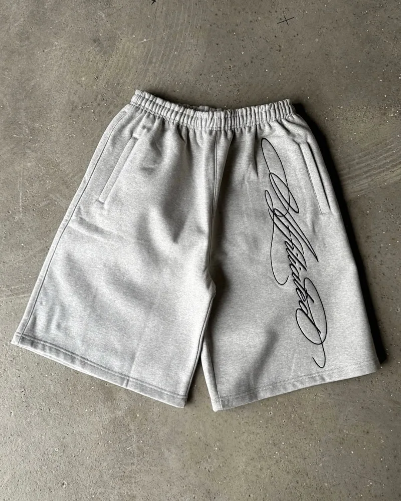 

2025 Y2K Harajuku Street Fashion Letter Print Oversized Casual High Street Shorts Men American Fashion Brand High Waist Women