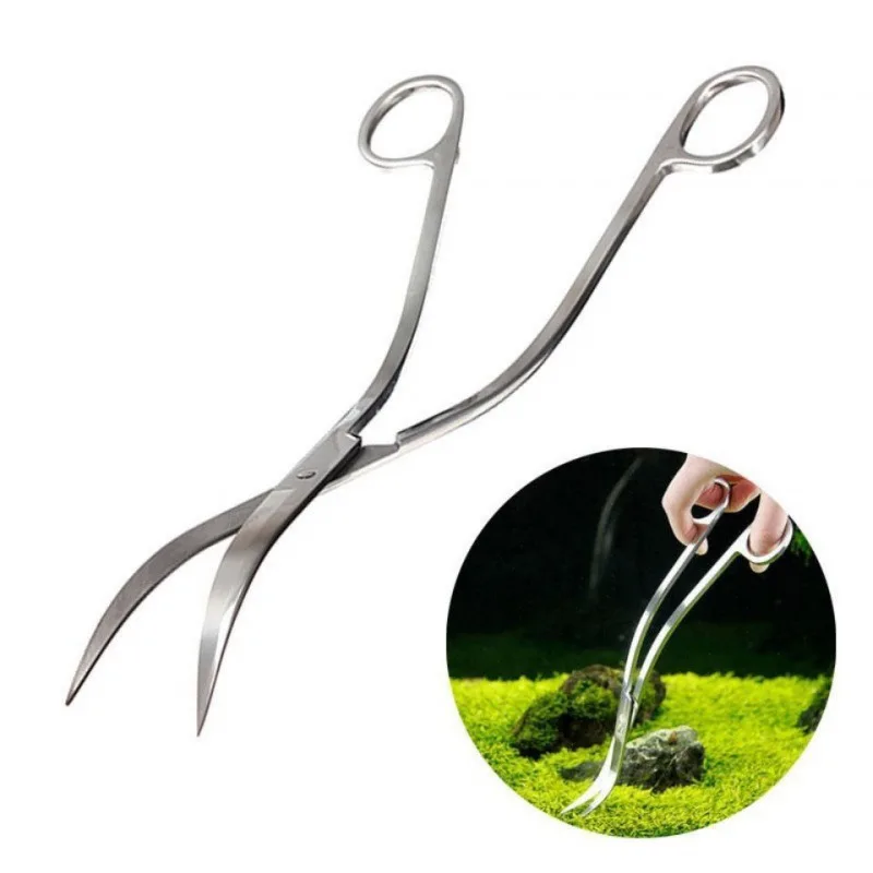 Aquarium Scissor Tweezer Tools Fish Tank Plants Wave Scissors Grass Stainless Cleaning Tools Storage Holder Aquarium Accessories