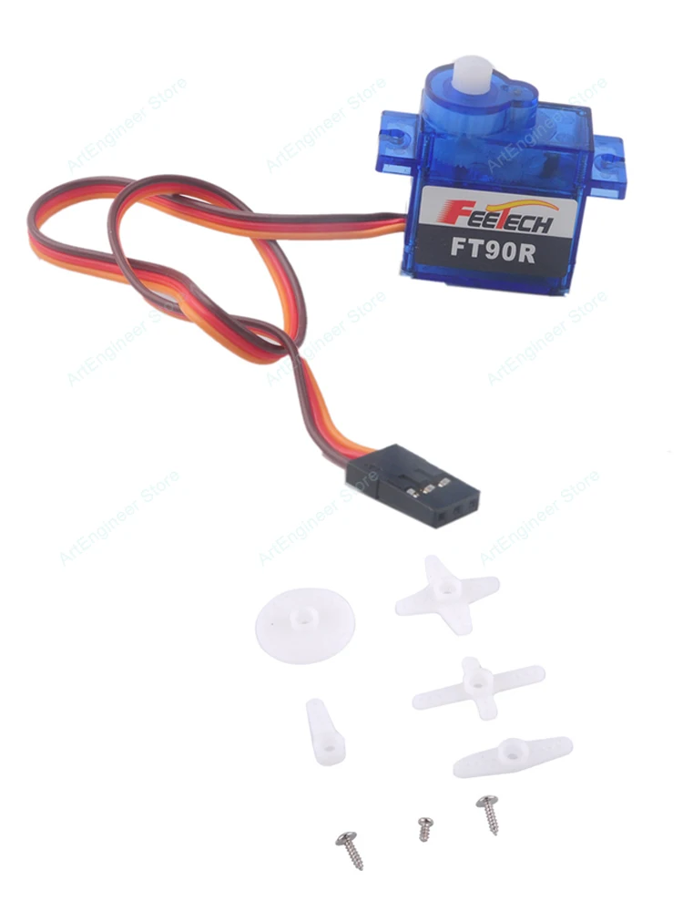Feetech FT90R 디지털 서보 모터 360 °   Arduino 로봇 스마트카 RC 드론 DIY 프로젝트용 연속 회전 4.8-6V