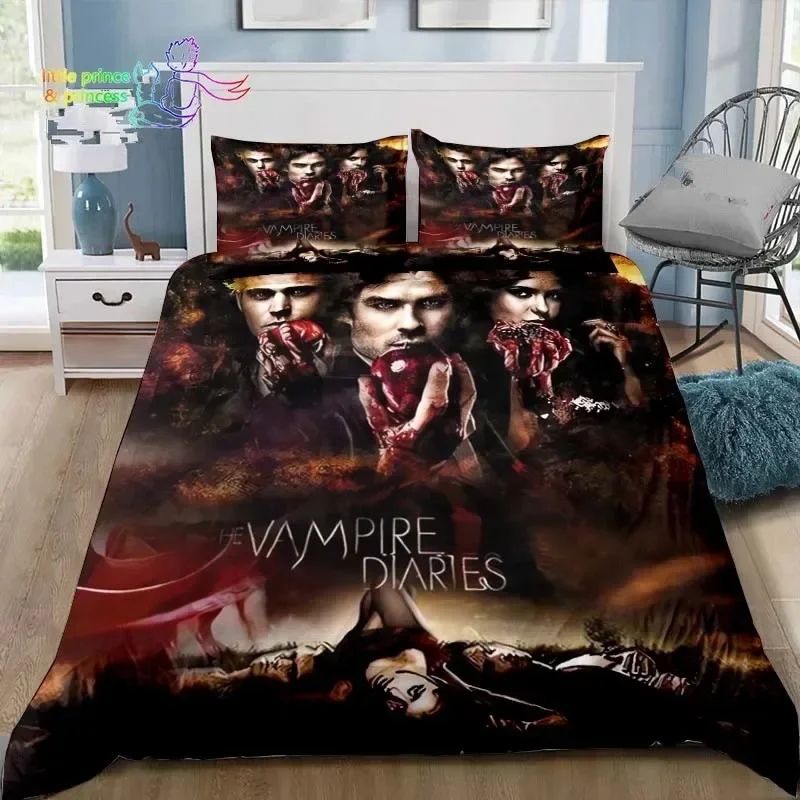 The Vampire Diaries Comfortable Duvet Quilt Cover Pillowcase Bedding Set Children Bedroom Decoration Home Textile