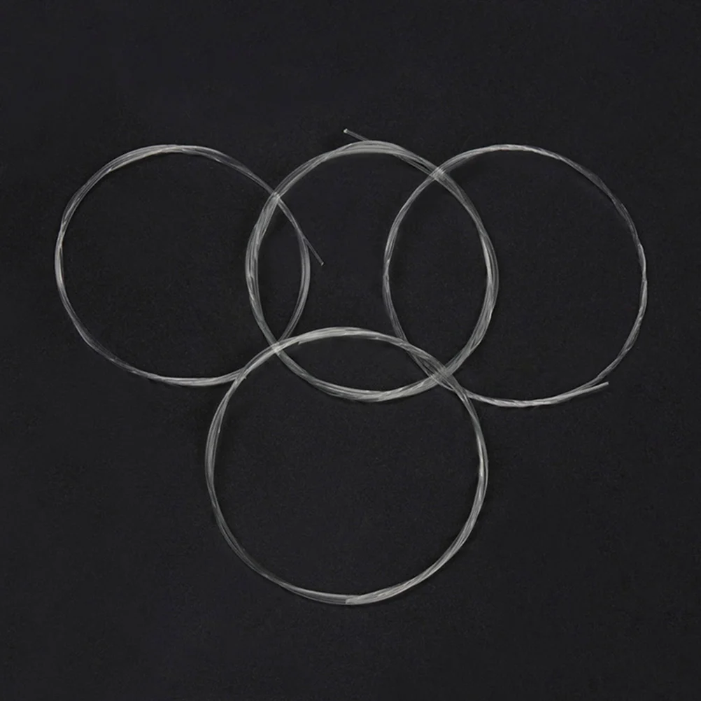 4 Pcs Miniature Irin Transparent Nylon Strings Ukulele Accessories Music Wire