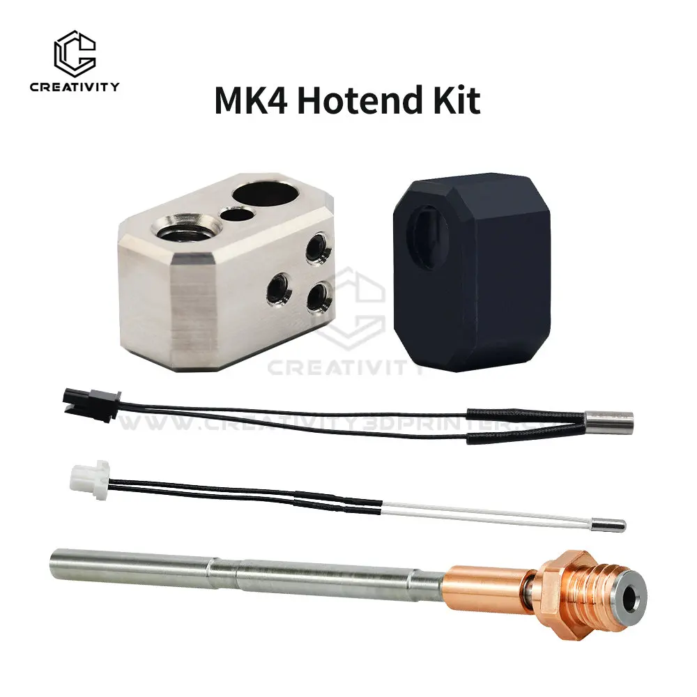 

24V 40W MK4 Hotend Extruder Kit V6 MY Bimetal Nozzle MK4 Heating Block Silicone cover Thermistor For MK4 3d printer Parts