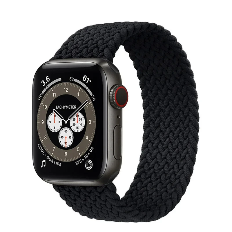 Geflochtenes Solo-Armband für Apple Watch 44mm 45mm 49mm 38mm Nylon-Armband iWatch Series 12 11 10 9 8 7 SE Ultra 4 3 2 – Detail 3