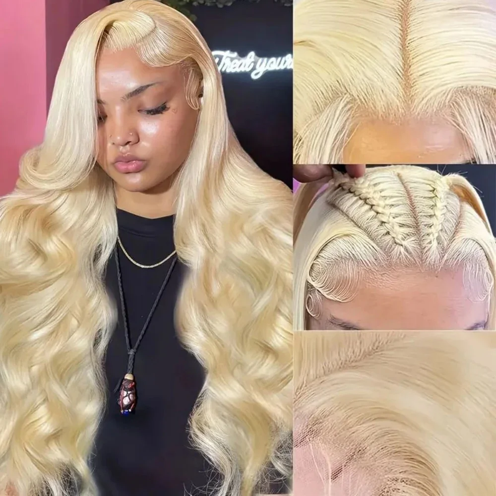 613 Blonde Body Wave 13x6 HD Lace Frontal 100 Human Hair Wigs 30 36 Inch Honey Colored Lace Closure Front Wig for Black Women