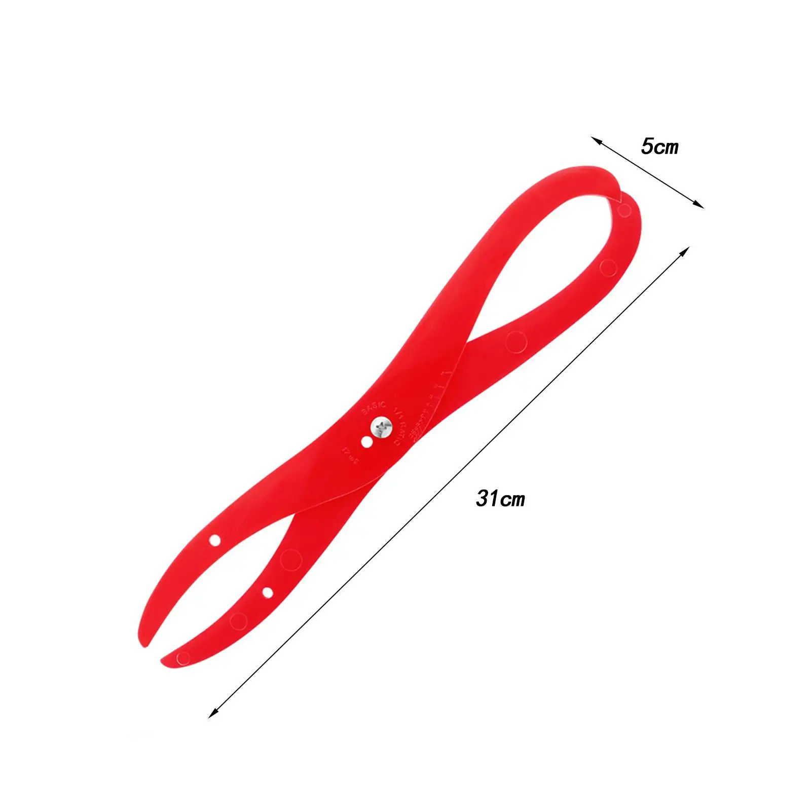 Forniture artistiche per pinze per gambe piegate strumento di misurazione in argilla rossa per intagliare