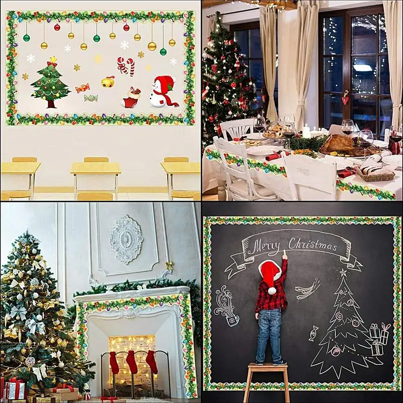 Christmas Bulletin Board Trim Light Bulb Bulletin Board Trim Decor Light Bulbs Patterns Decoration Tool for Desk Wall Chalkboard