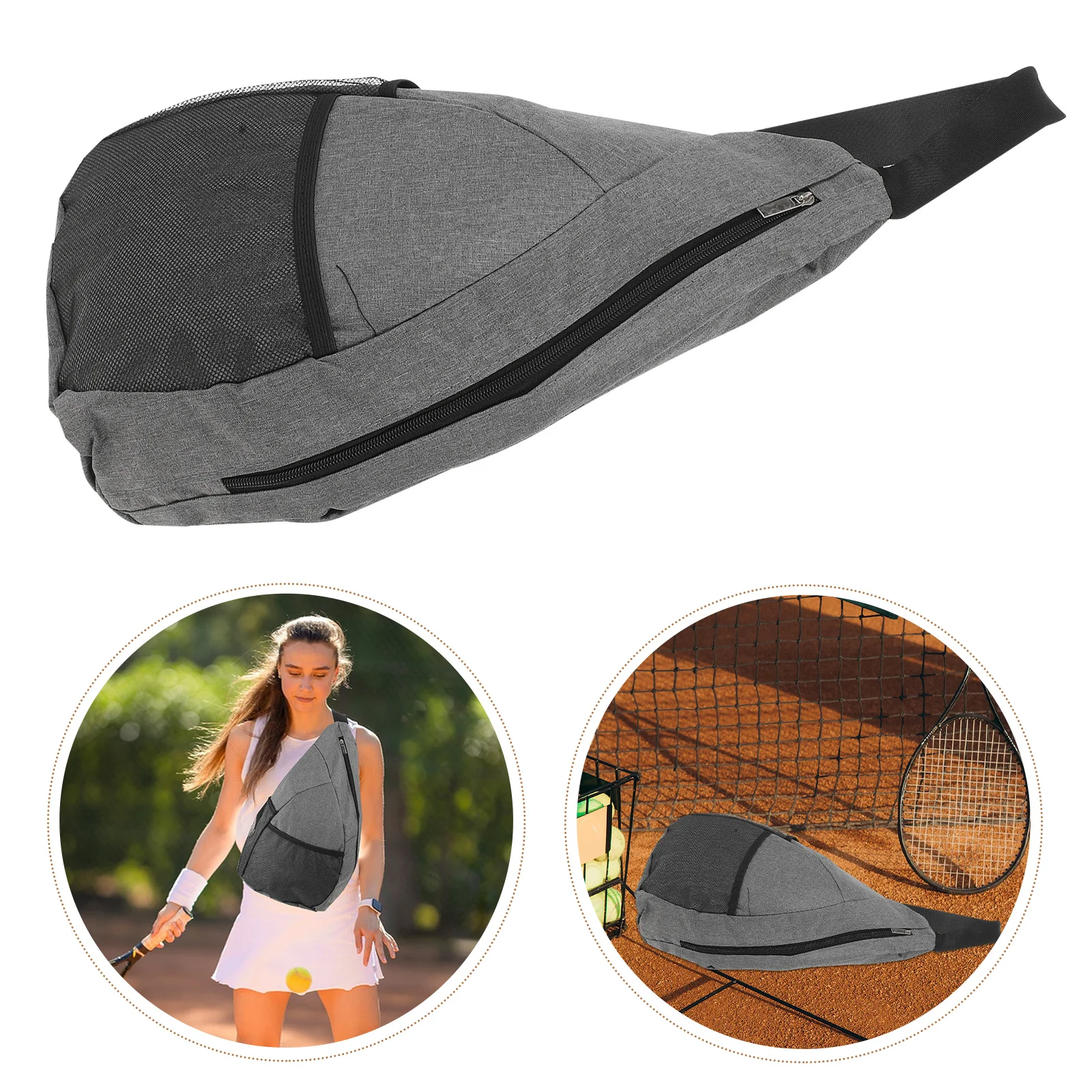 

Pickleball Paddle Bag Oxford Fabric Durable Racket Storage Bag Ergonomic Shoulder Strap Multi Sport Paddle Organizer Case For