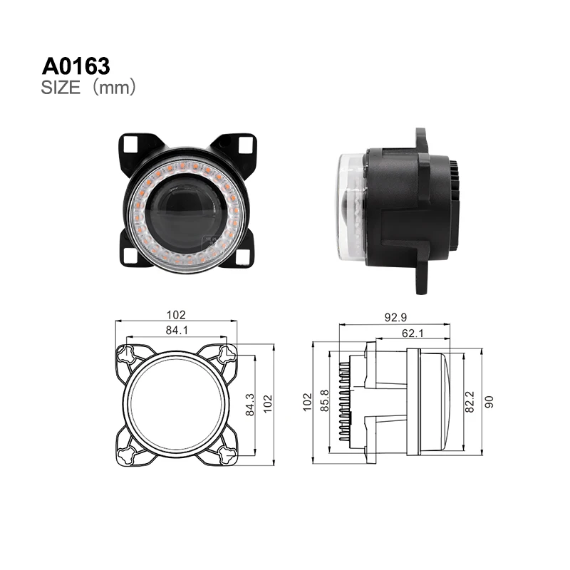 90mm 3.5 Inch Round Led Headlight Various Combinations 30W High Beam Led Headlight for City Bus