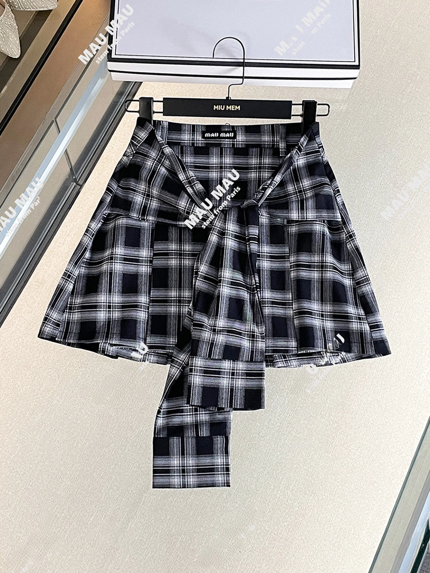 Jupe plissée taille haute avec ceinture pour femmes, jupe plissée d'université, look jeune, huile du sud, haut de gamme, été Dr