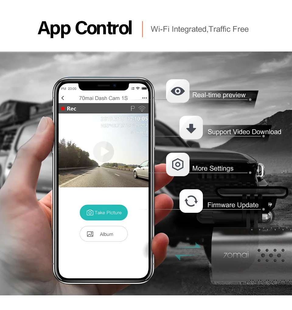 LF9PRO WiFi Driving Recorder Ultra HD Night Vision1080P Touch-Tone Infinite Loop Video Recording Without Screen