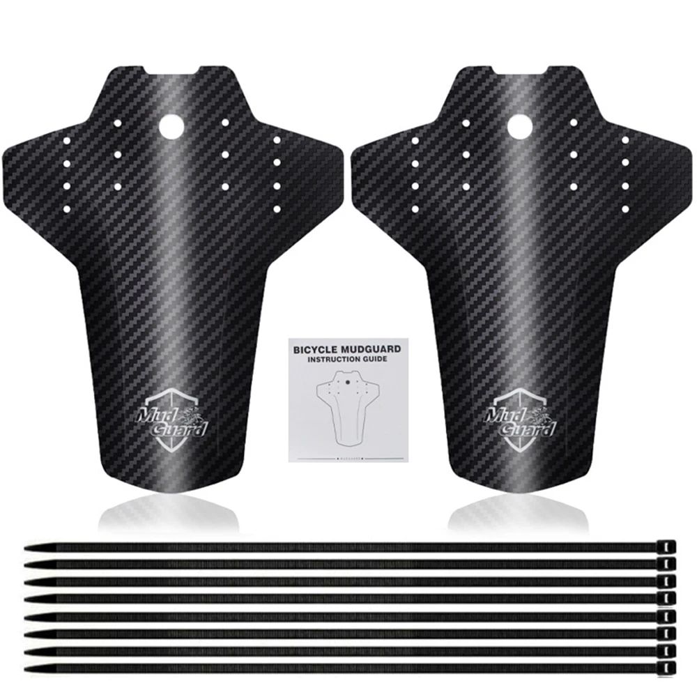 

Road Bike Universal MTB Front/Rear Wheel Carbon Fiber Mud Guards Fenders Mudguard Bike Fender
