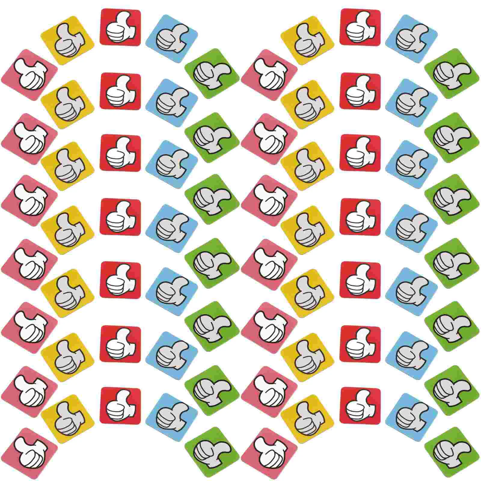 

100 Pcs Thumbs up Tile Kids Adorable Magnetic Stickers Magnets for Fridge Refrigerator Inspirational Office Board