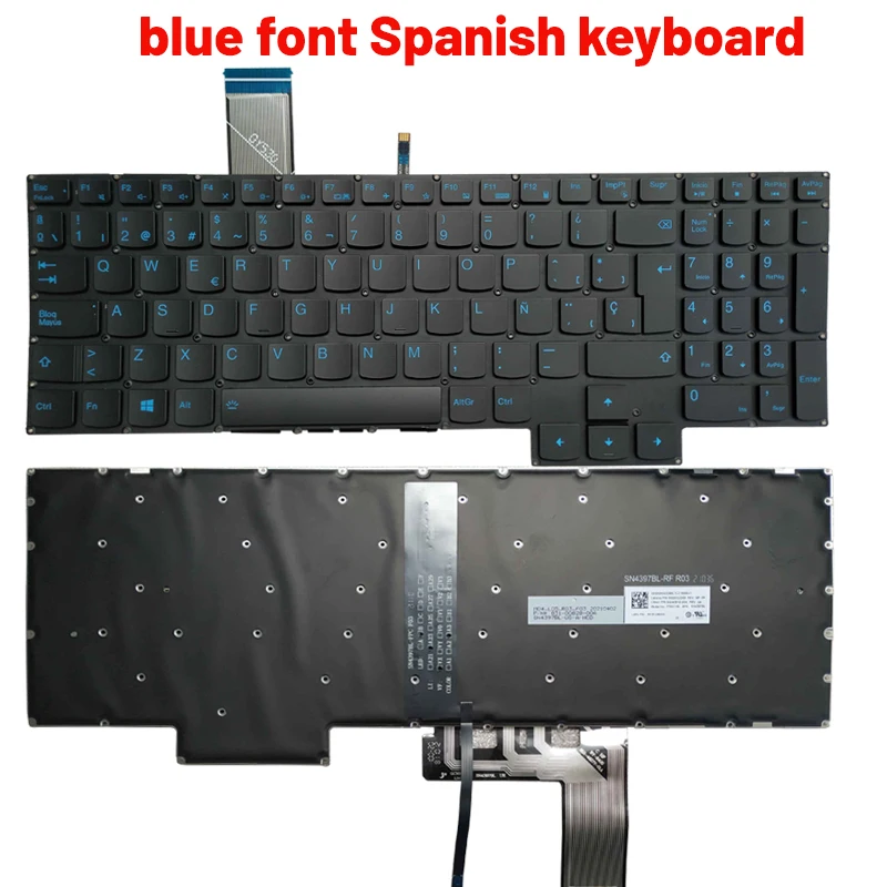 Imagem -03 - Teclado Portátil para Lenovo Ideapad Gaming Luz de Fundo para Ideapad Russo Eua Reino Unido Francês Espanhol 315imh05 15arh05 15ach05 3-15ach6 3-15ihu6 Novo