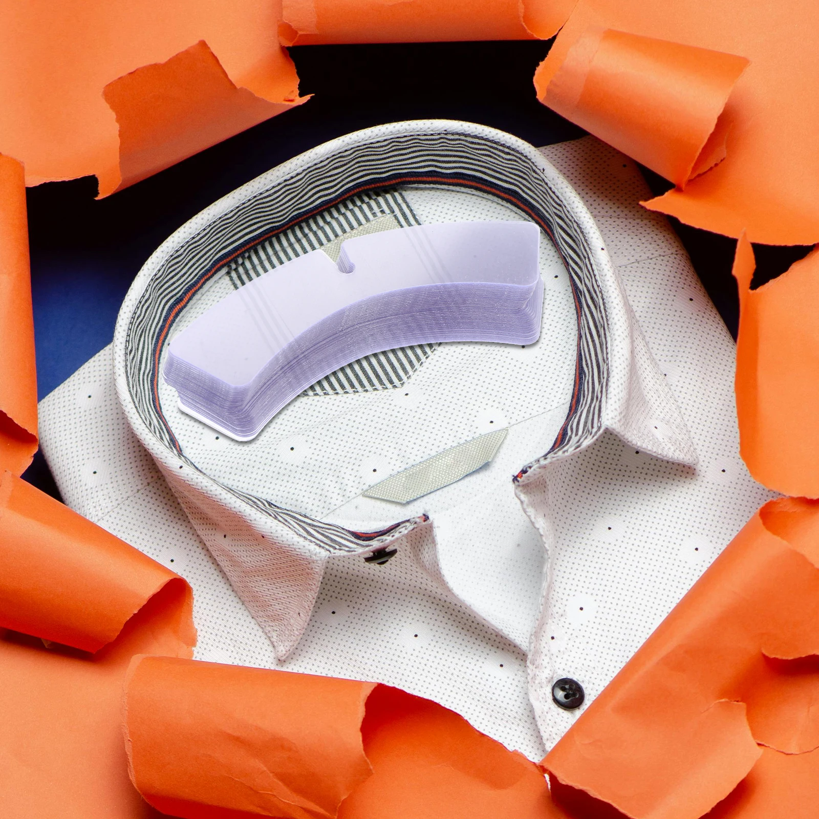 100 قطعة دعم الرجال يبقى الرجال النساء فستان البلاستيك دعم لفستان القمصان طوق يبقى القمصان تصليف إدراج طوق المشكل #2