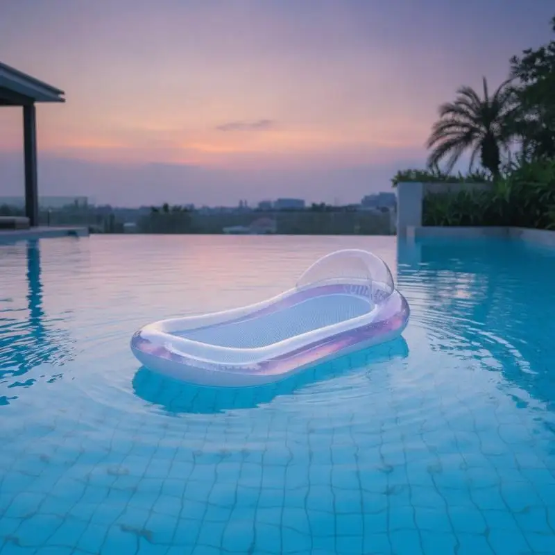 Aufblasbare Wasserhängematte, schwimmendes Schwimmbett, schnell aufblasbare, tragbare Poolmatratze für Outdoor-Wasserspiele, Poolpartys und Entspannung. – Detail 5