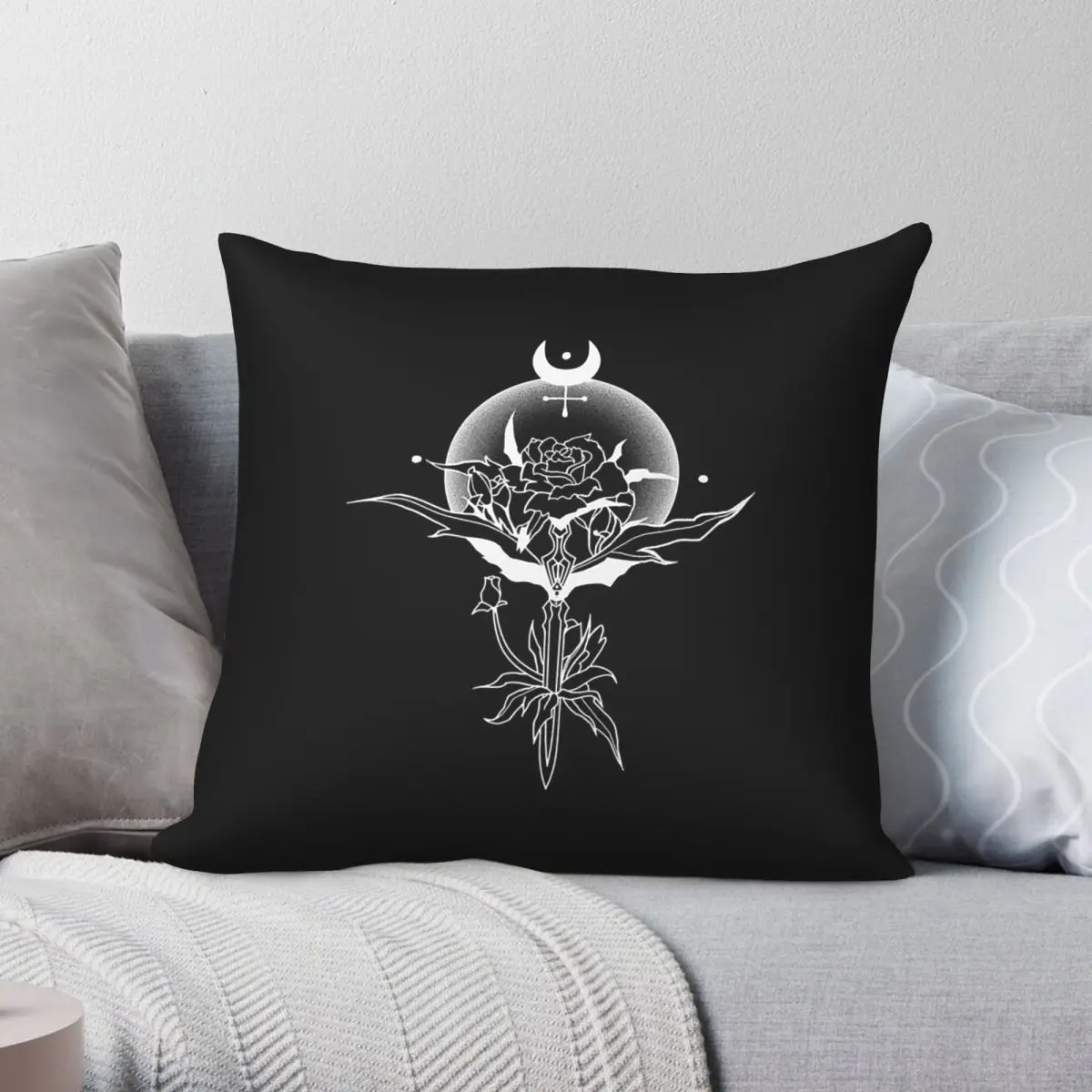 Bela Dimitrescu Tattoo Symbol Square Pillowcase Polyester Linen Velvet Creative Zip Decor Pillow Case Home Cushion Cover