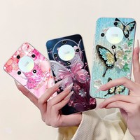 Case For Honor X9a / Magic5 Lite 5G Phone Case RMO-NX1 RMO-NX3 Fashion Butterfly Soft Silicone Clear Back Cover on HonorX9a Etui